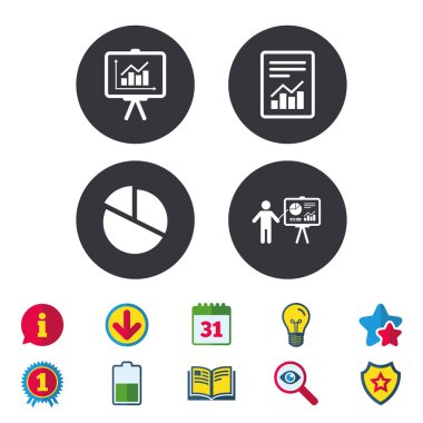 Diyagram grafik pasta grafiği. sunu billboard.