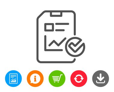 Rapor belge satırı simgesi. Denetim listesi.