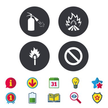 Ateş Alev simgeler. İçki yasağı dur sembolü.