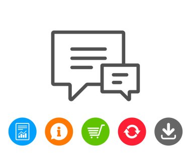 Sohbet hattı simgesi. Konuşma balonu işareti.