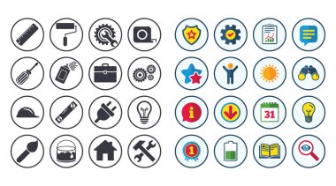 İnşaat araçları, mühendislik ve tamir seti.