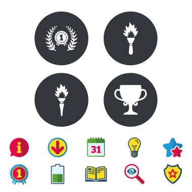 Birincilik Ödülü Kupası simgeler. ödül kazanan için.