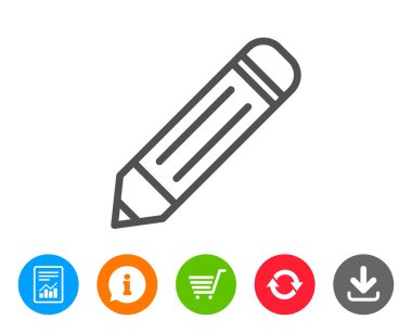 Kalem satırı simgesi. İşareti düzenleme.