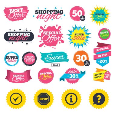 bilgi simgeleri. Dur yasağı sembolü.