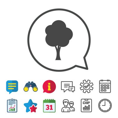 ağaç işareti simgesi. Orman sembolü.