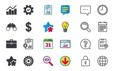 iş işaretler. grafik grafik ve durum simgeleri.