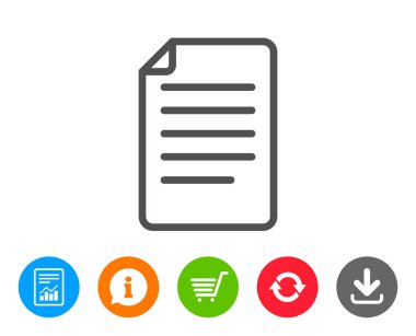 Belge yönetimi satırı simgesi. Dosya işareti.