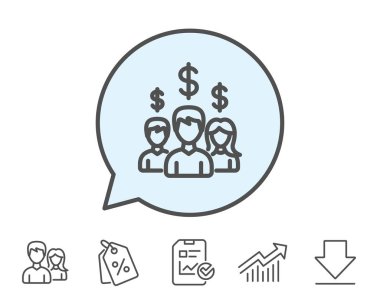 İş ağ satırı simgesi. Dolar işareti.