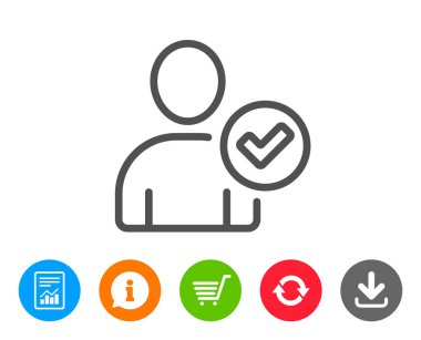 Kontrol kullanıcı satırı simgesi. Profil Avatar işareti.