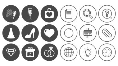 Düğün, nişan simgeler. Kalp soyunma.