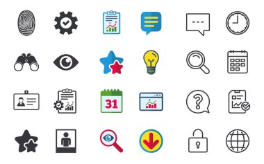 kimlik kimlik kartı rozet simgeler. göz simgesi.