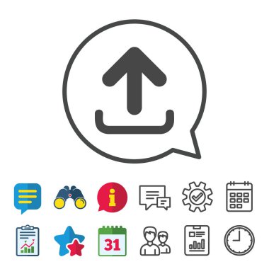 işareti simgesi yükle. yük sembolü.