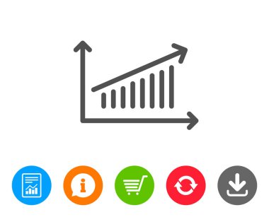 Grafik satırı simgesi. Rapor grafik işareti.