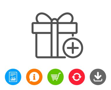 Hediye kutusu satırı simgesi ekleyin. Mevcut işareti.