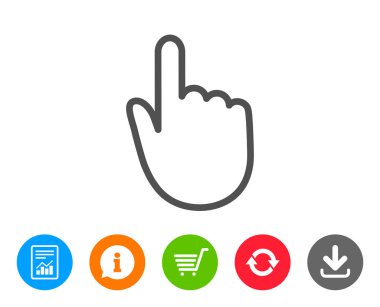 El hat simgesini tıklatın. Parmak dokunmatik işareti.