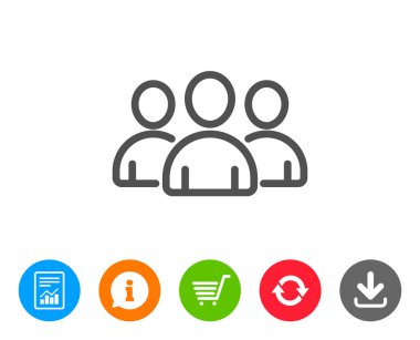 Grup satırı simgesi. Kullanıcı veya takım çalışması işareti.