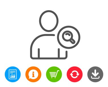 Arama kullanıcı satırı simgesi. Profil Avatar işareti.