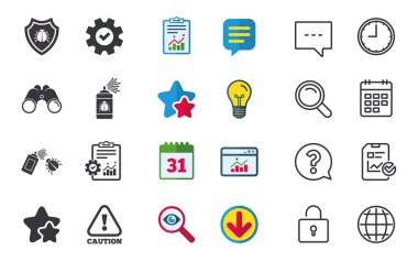 dezenfeksiyon işaretleri böcek. Dikkat dikkat simgesi.