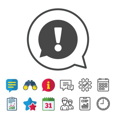 ünlem işareti simgesi. dikkat simgesi.