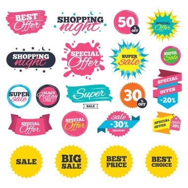 Satılık simgeler. İyi seçim, fiyat sembolleri.