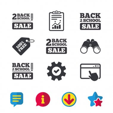 geri okul simgeler. tatil sonrası çalışmalar.