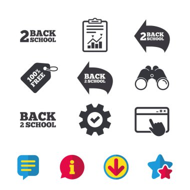 geri okul simgeler. tatil sonrası çalışmalar.