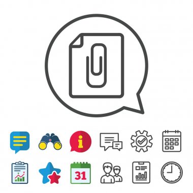 dosya ek simgesi. ataç simgesi.