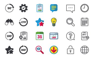 Açı derece daire simgeler. geometri matematik işaretleri.