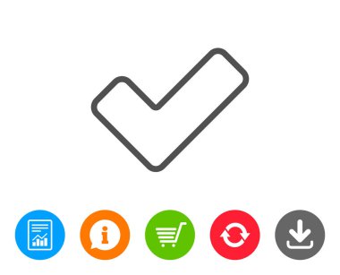 Onay satırı simgesi. Onaylanmış onay işareti.