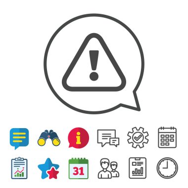 dikkat işareti simgesi. ünlem işareti.