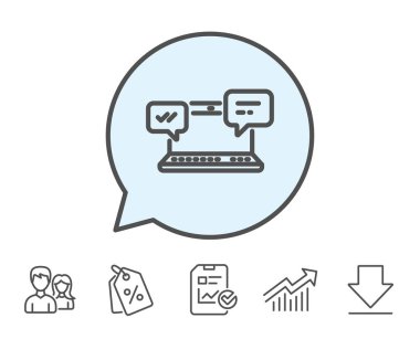 Internet iletileri simgesi. Sohbet ya da konuşma.