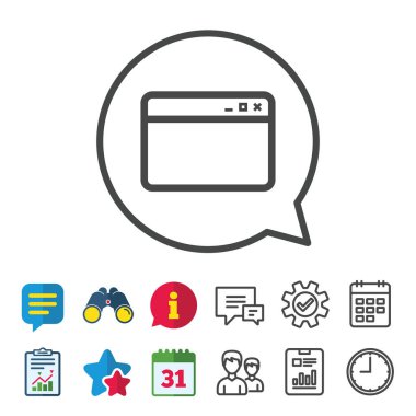 Tarayıcı penceresi simge. Internet sayfa işareti.