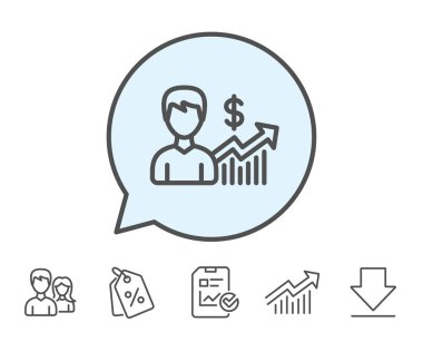 İş sonuçları simgesini satır. Dolar işareti.