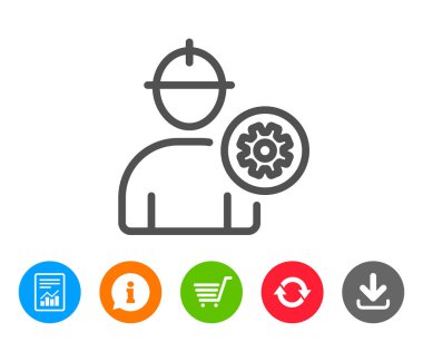 Alt satırı simgesi. Erkek profil işareti.