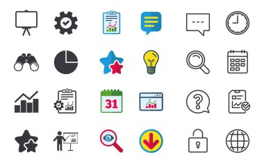 Diyagram grafik pasta grafiği. sunu billboard.