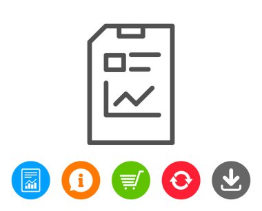 Rapor belge satırı simgesi. Dosya işareti.