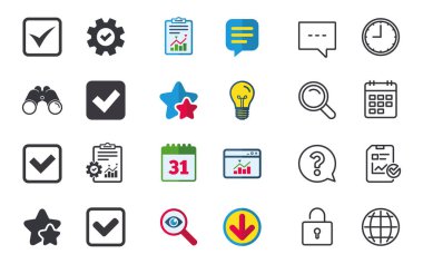 Kontrol işaret. Onay kutusunu onaylayın simgeler.