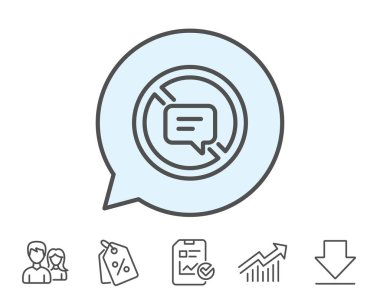 Satırı simgesi konuşmayı kes. Mesaj veya Sms sohbet.