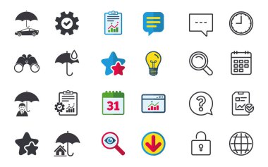 Hayat, gayrimenkul veya ev sigorta simgesi.