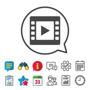 video işareti simgesi. video kare simgesi.