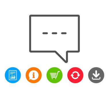 Sohbet hattı simgesi. Konuşma balonu işareti.