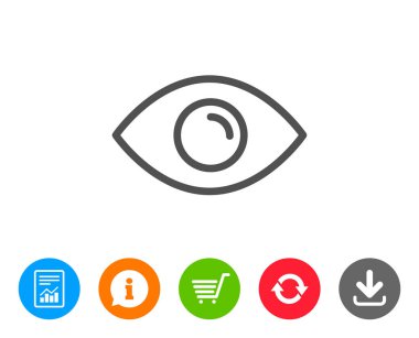 Göz satırı simgesi. Göz ya da optik görme işareti.