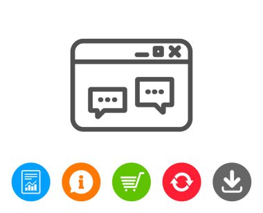 Tarayıcı penceresi satırı simgesi. Sohbet konuşma balonları.