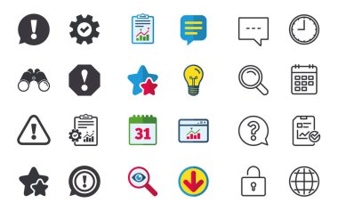 dikkat simgeler. ünlem konuşma balonu.