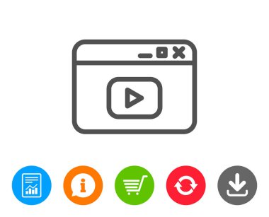 Tarayıcı penceresi satırı simgesi. Video içerik işaret.