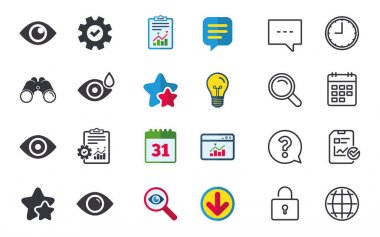 göz işaretleri. su damla sembolleri ile göz küresi.