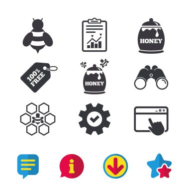 Tatlım simgesi. Petek hücreleri arılar simgesiyle.