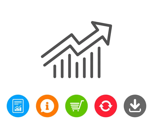 Grafik satırı simgesi. Rapor grafik işareti. — Stok Vektör