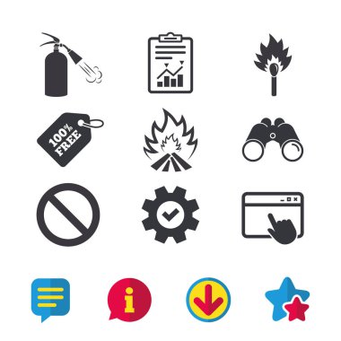 Yangın alev simgeler