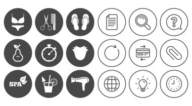 Kuaför ve spa simgeler